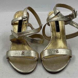 Carolina Herrera Metallic Gold Sandals